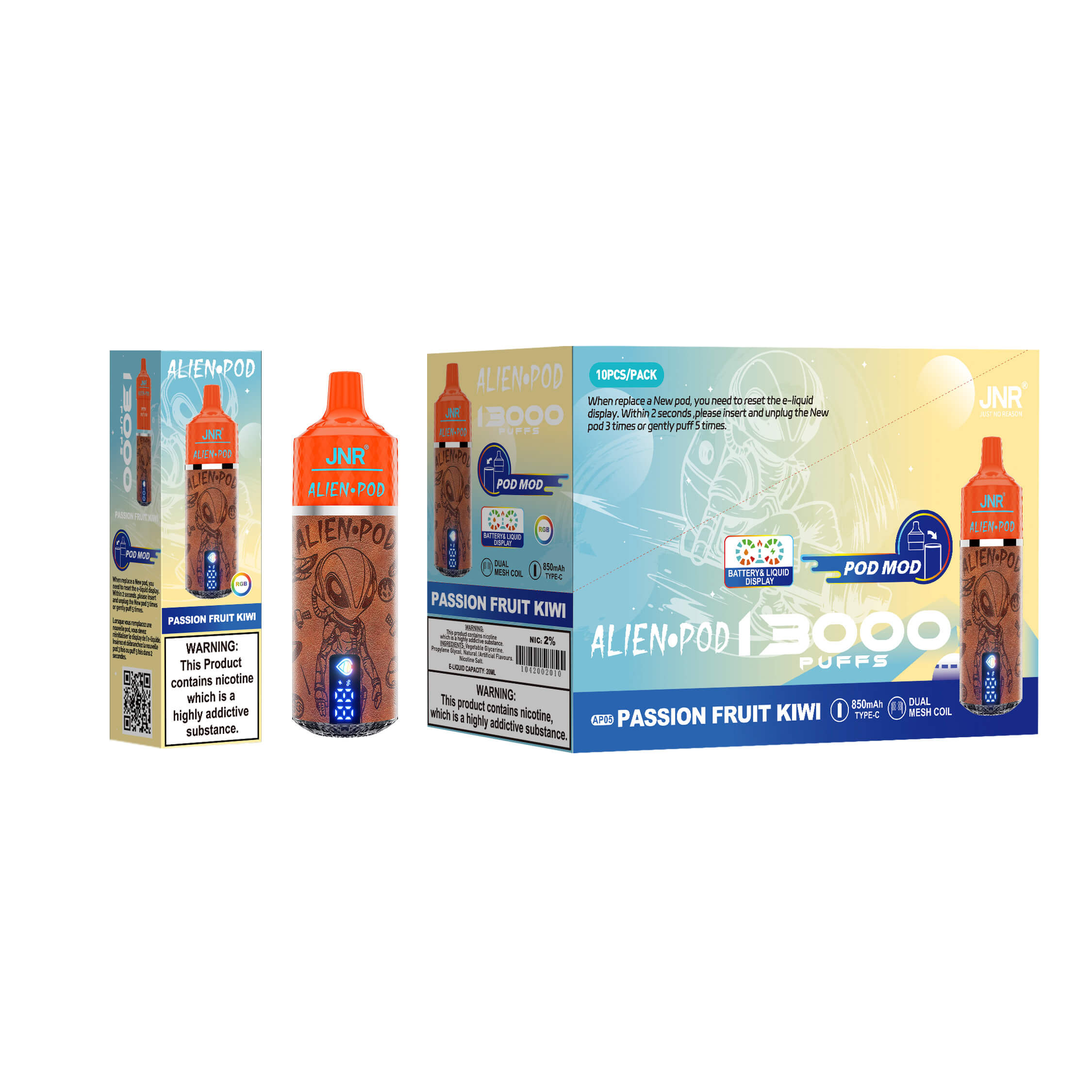 JNR Alien Pod 13K caractéristiques